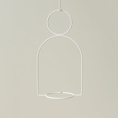 Handcrafted Steel White Bell Hanging Planter Australian Made