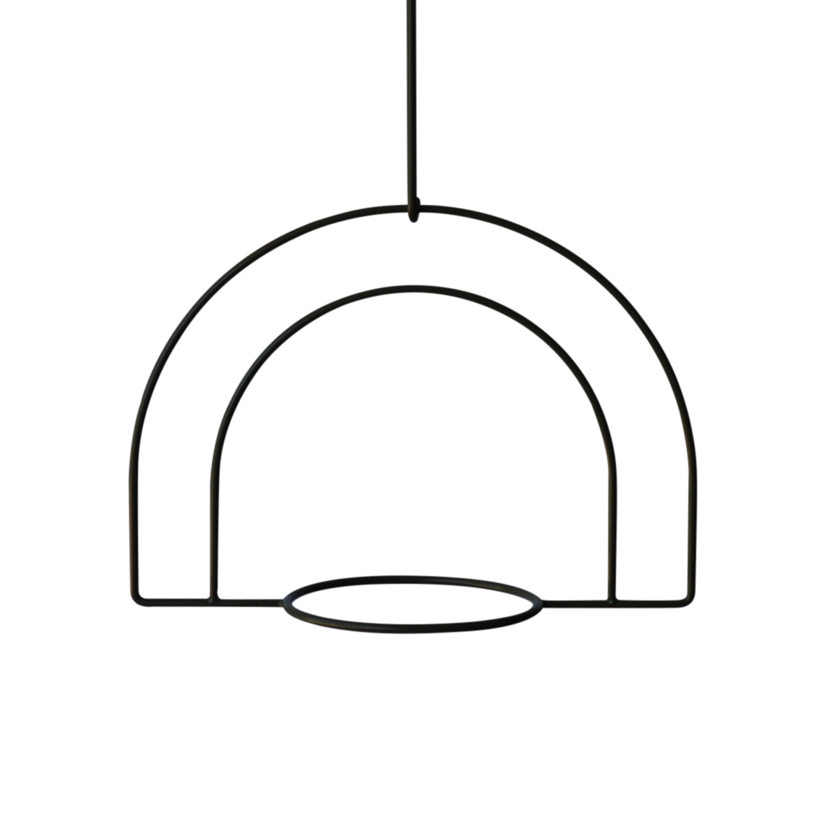 Handcrafted Steel Black Rainbow Hanging Planter Australian Made