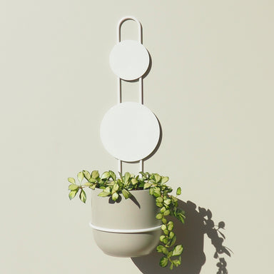 Handcrafted Steel White Dots Wall Planter Australian Made