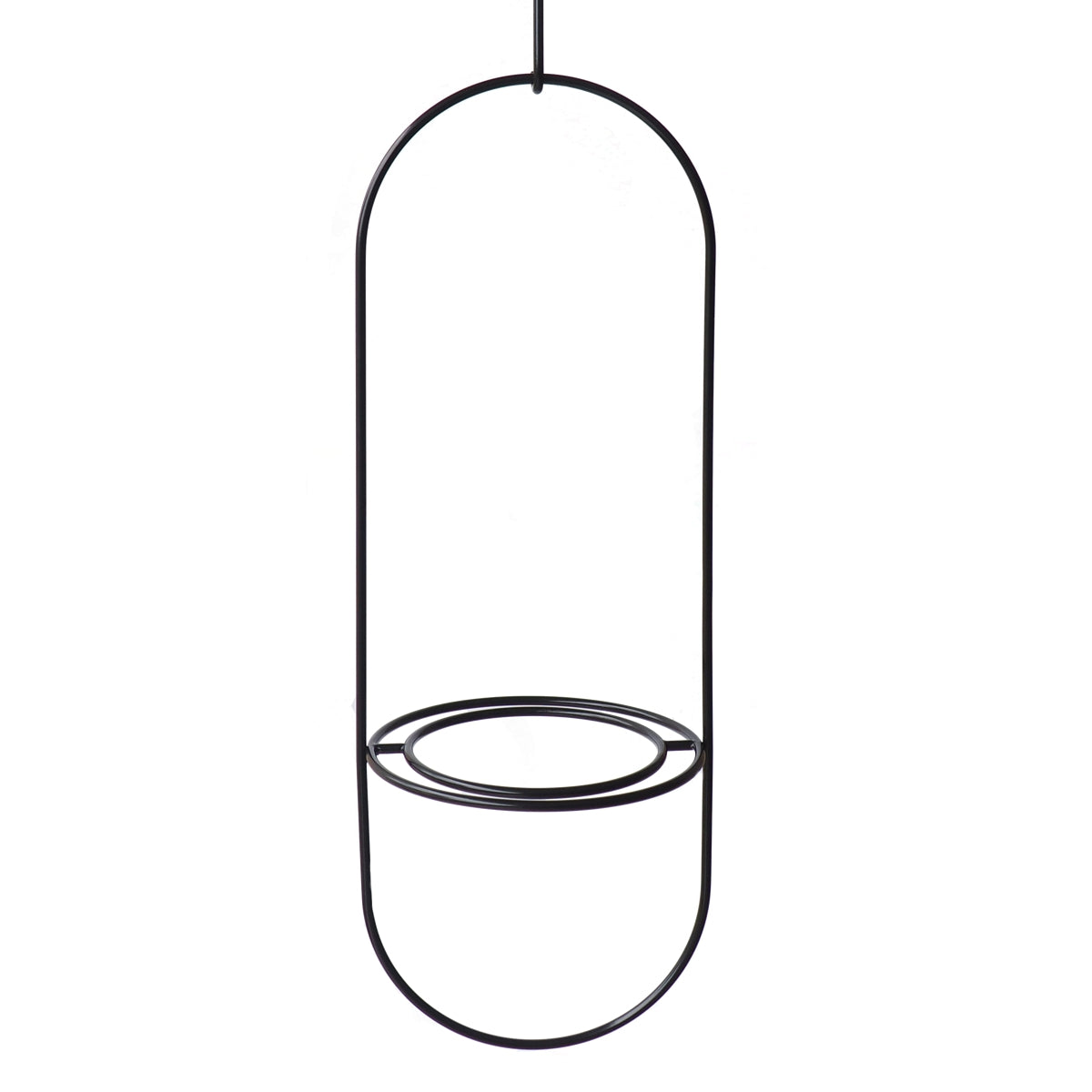 Handcrafted Steel Black Luna Hanging Planter Australian Made