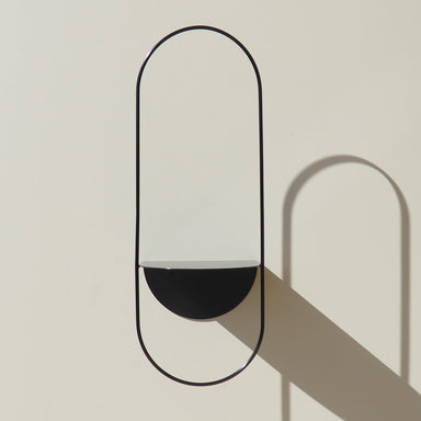 Handcrafted Steel Black Luna Wall Shelfie Australian Made