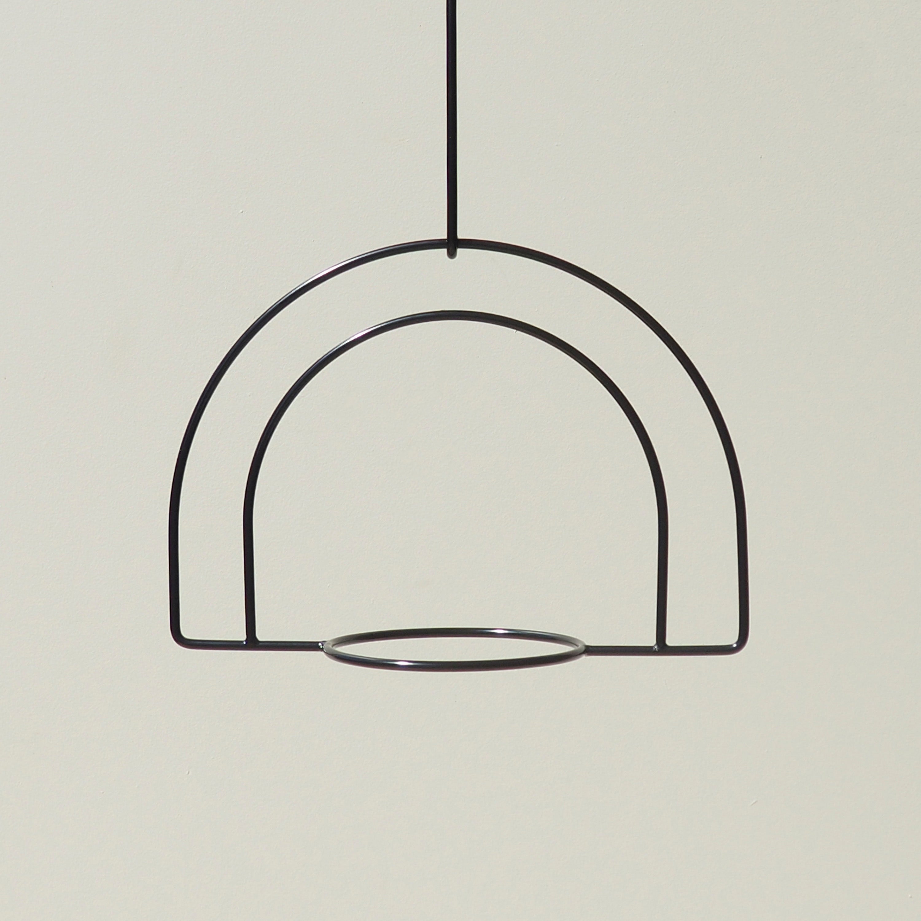 Handcrafted Steel Black Rainbow Hanging Planter Australian Made