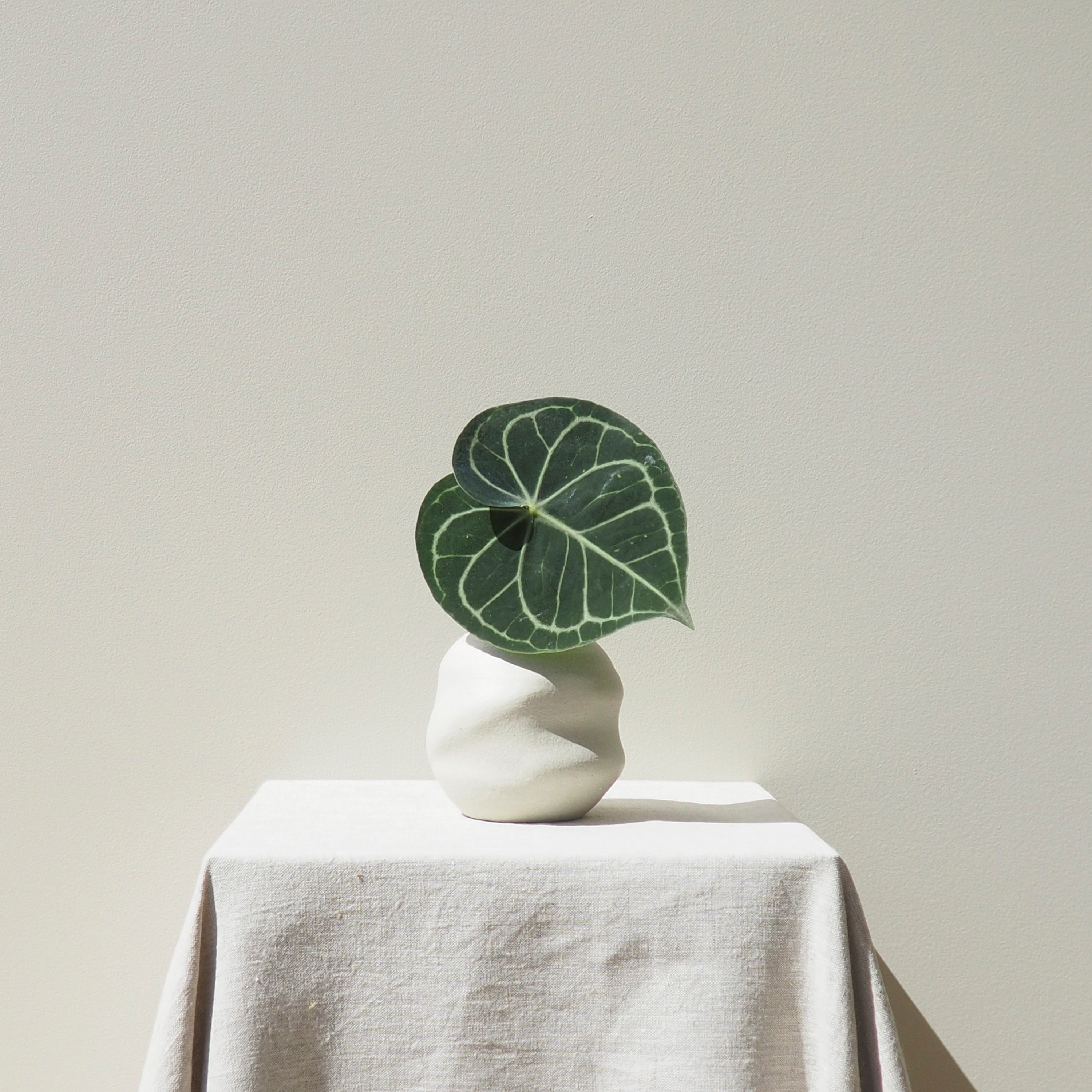 Handmade Curved Small Natural Ceramic Vase Australian Made
