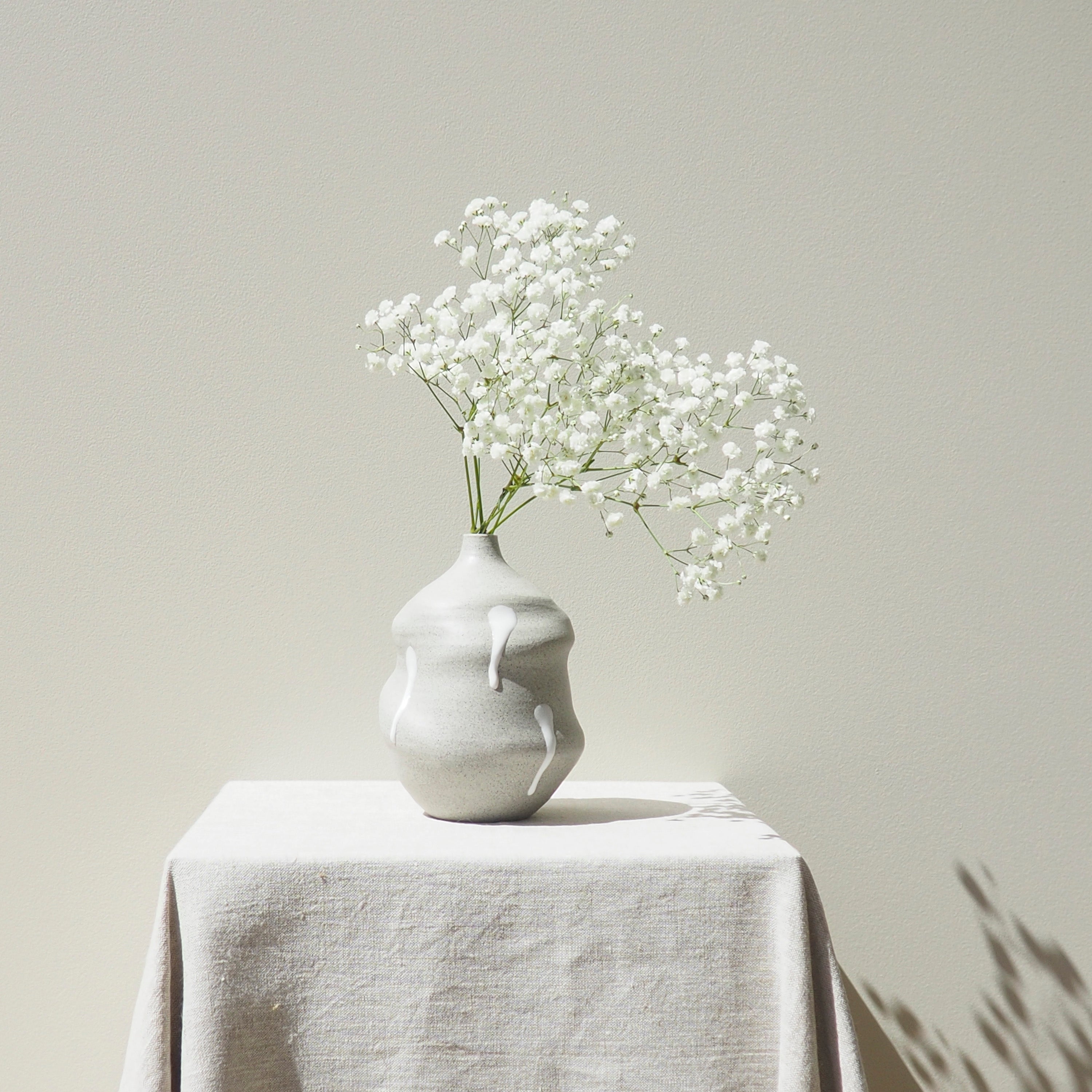 Handmade Curved Drip Medium Ceramic Vase Australian Made