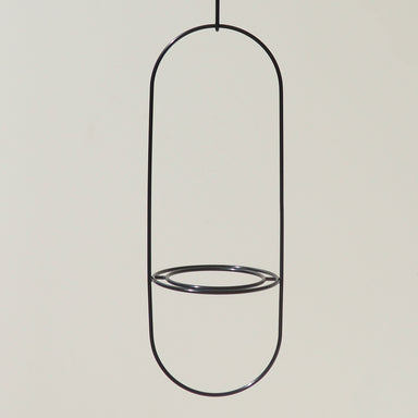 Handcrafted Steel Black Luna Hanging Planter Australian Made