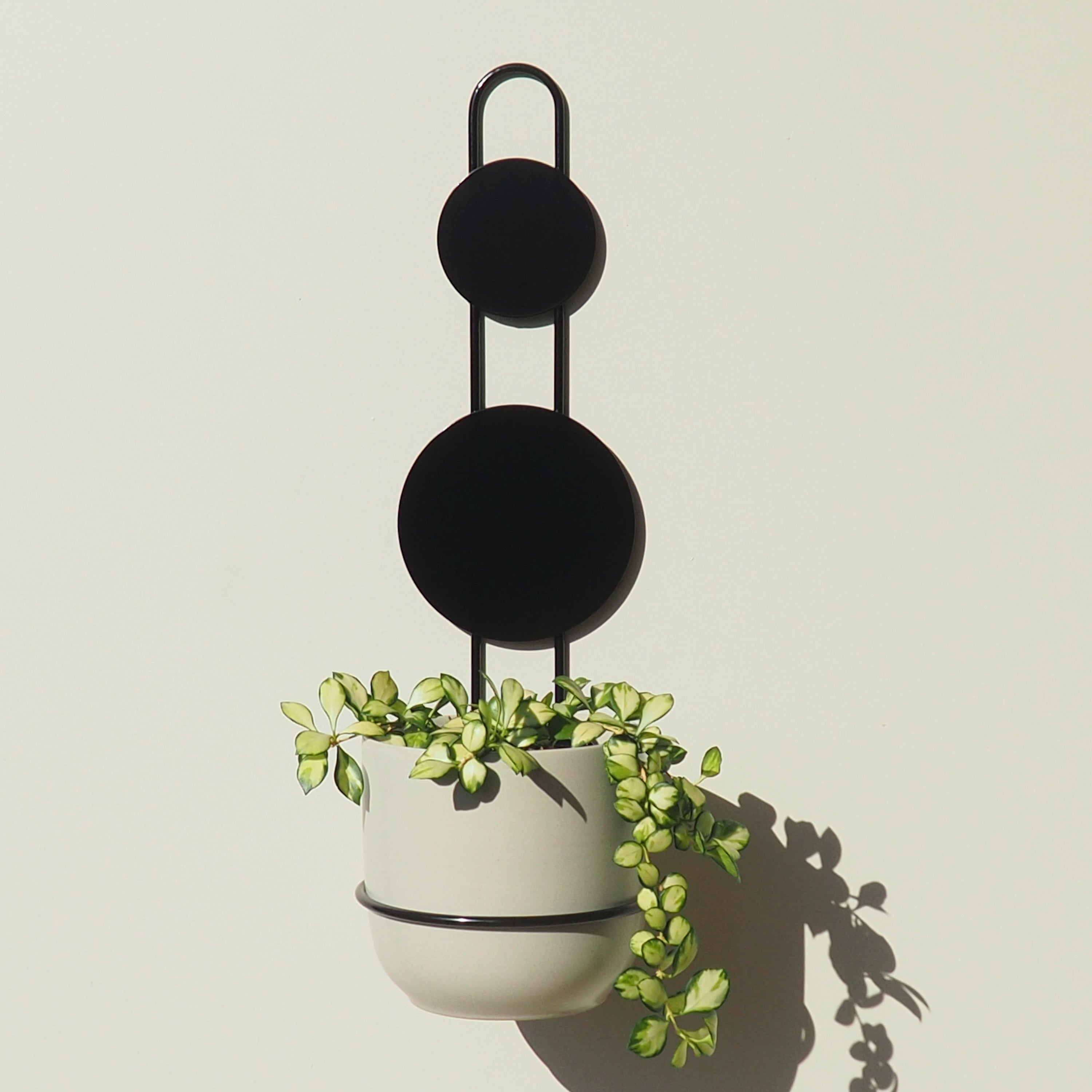 Handcrafted Steel Black Dots Wall Planter Australian Made
