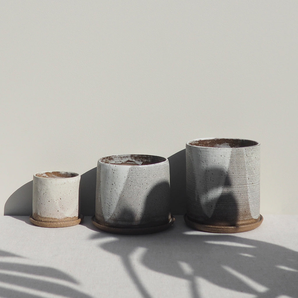 Kumhara Clay Dark Speckle Planter - Small