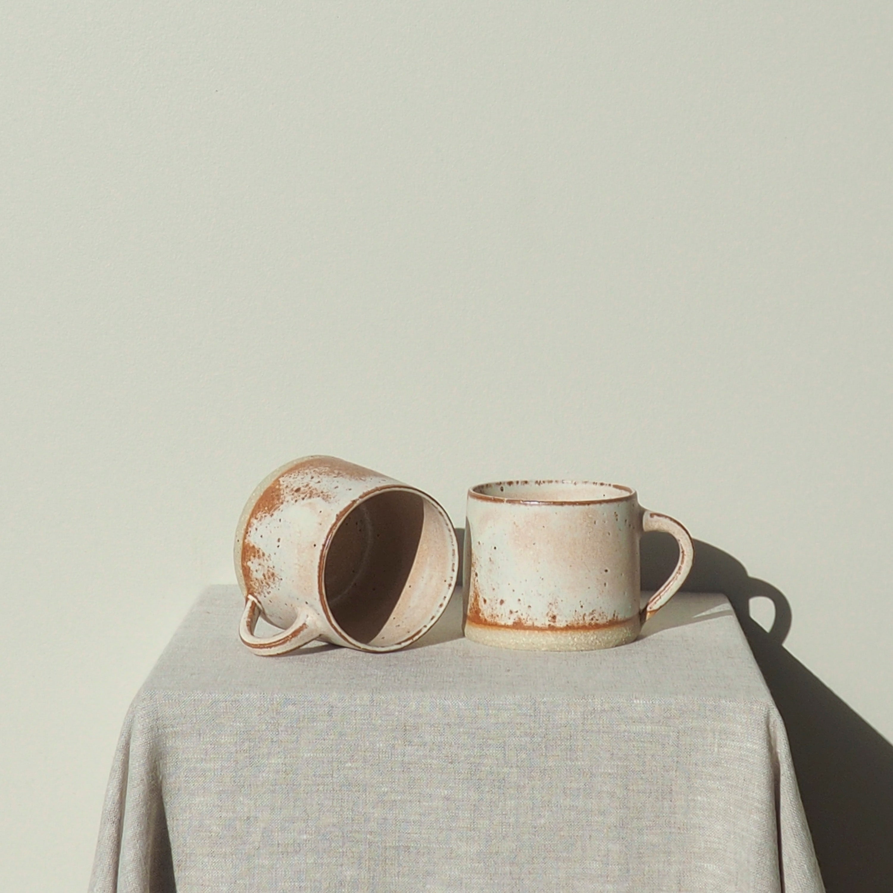Kumhara Clay Handmade  Apricot Ceramic Mug Australian Made