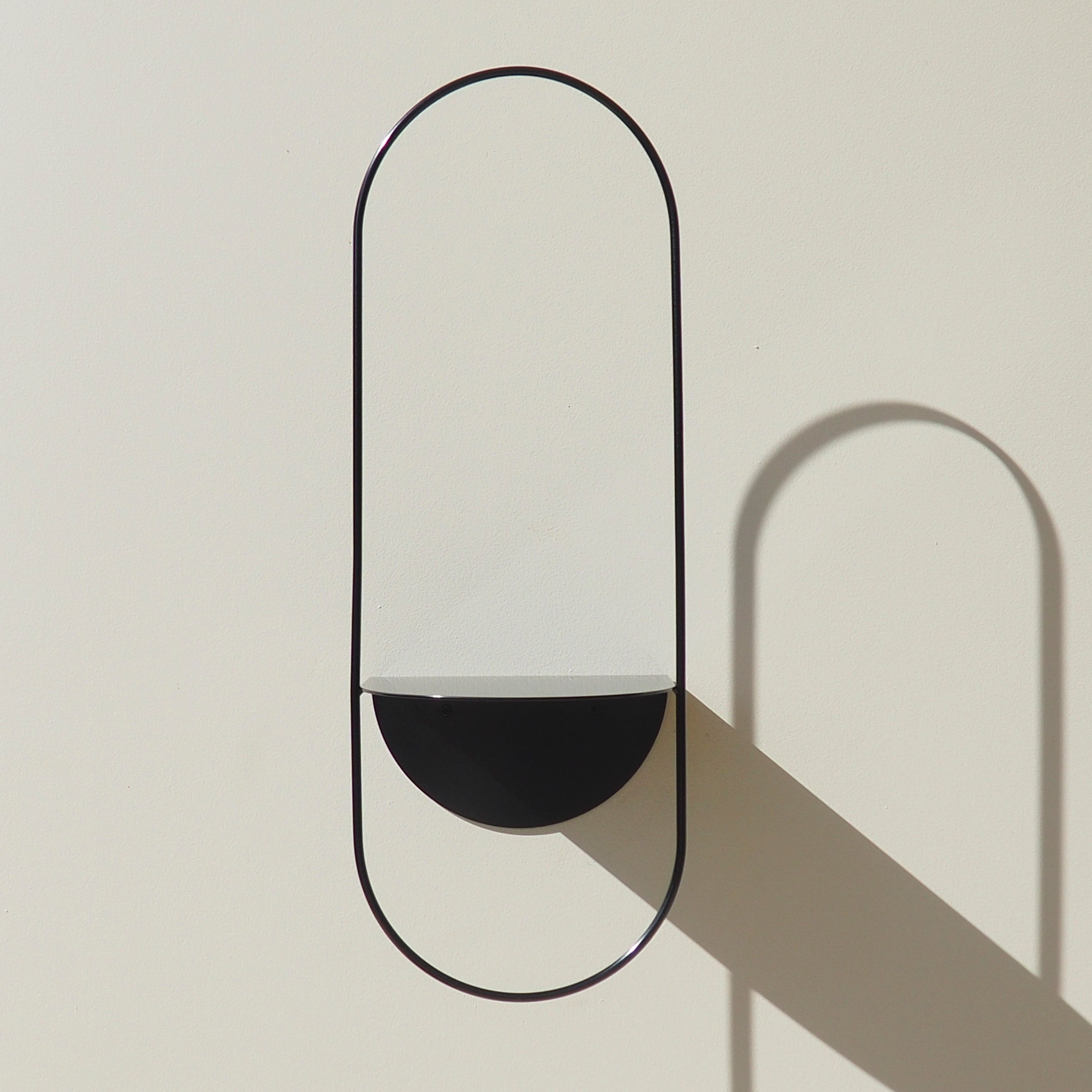 Handcrafted Steel Black Luna Wall Shelfie Australian Made