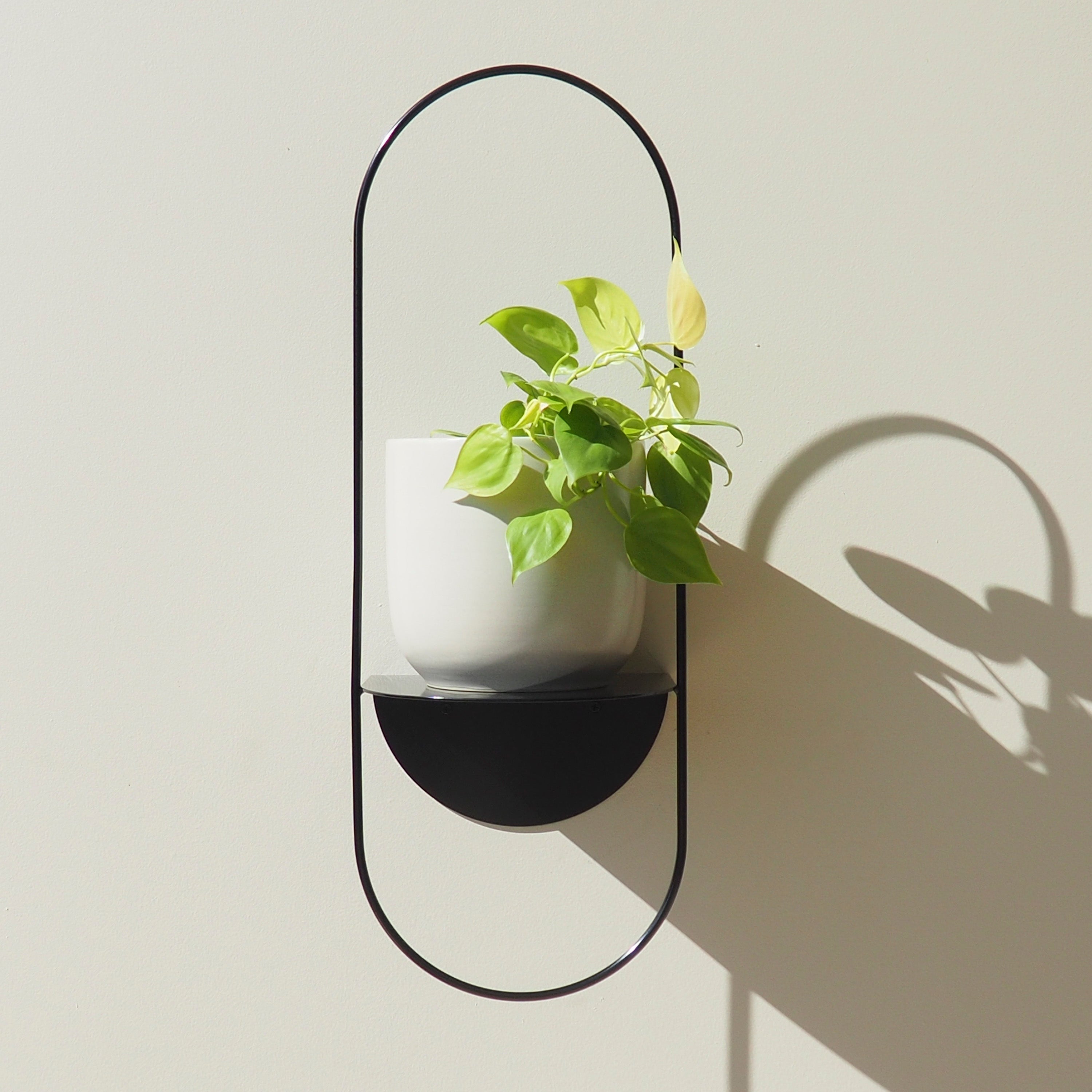 Handcrafted Steel Black Luna Wall Shelfie Australian Made