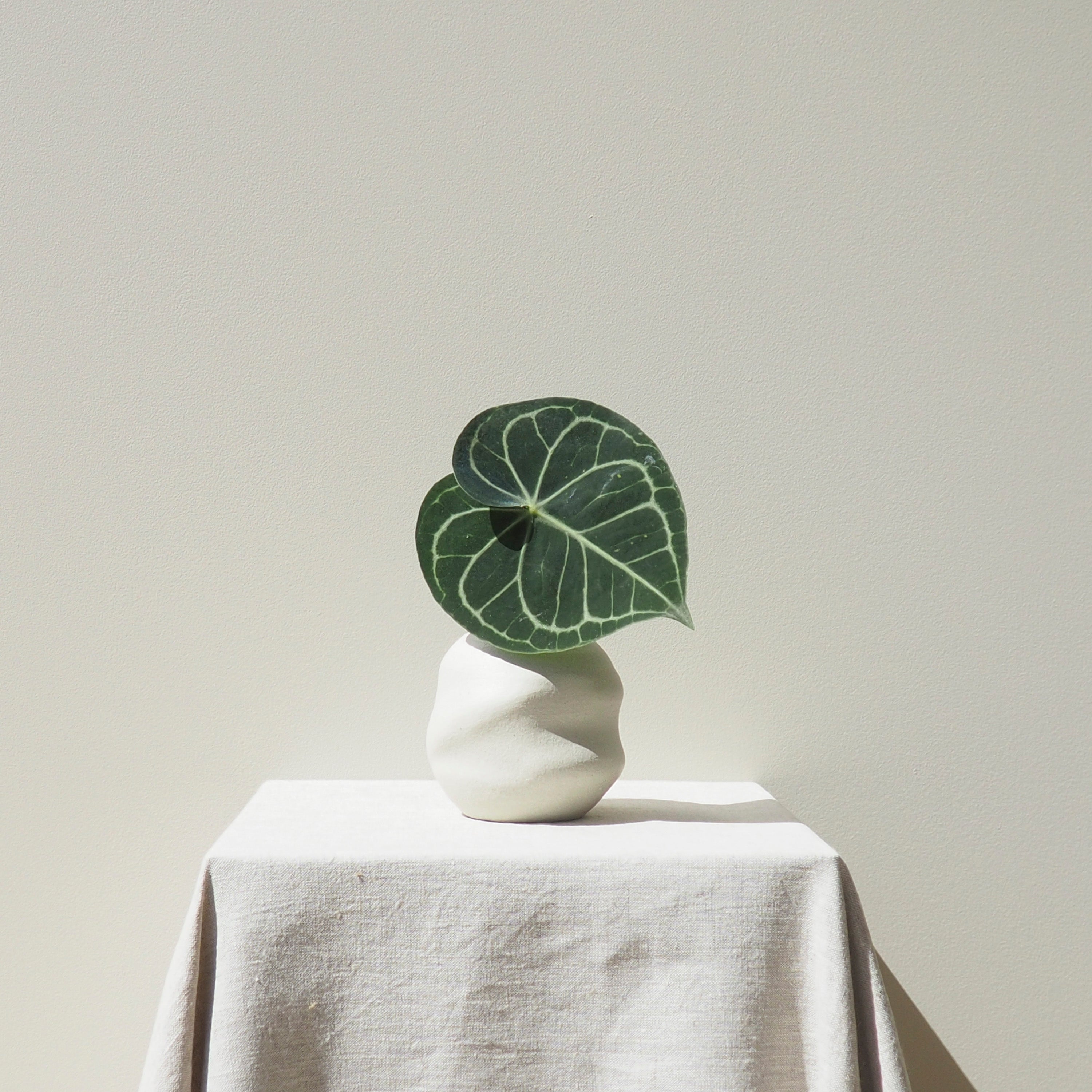 Handmade Curved Small Natural Ceramic Vase Australian Made 